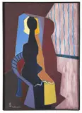 Composition, 1969 by René Roche, Acrylique sur toile, sold Sep 2017