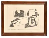 Etude pour sculpture, 1974 by René Roche, Dessin sous verre, sold Sep 2017