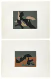 Composition, 1975 by René Roche, Deux collages sur papier, sold Sep 2017