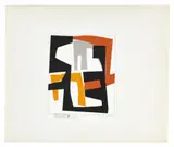 Composition, 1976 by René Roche, Collage sur papier, sold Sep 2017