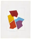 Composition, 1978 by René Roche, Collage sur papier, sold Sep 2017