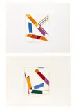 Composition, 1981 by René Roche, Deux collages sur papier, sold Sep 2017