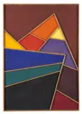 Composition, circa 1970-1971 by René Roche, Acrylique sur toile et relief en bois, sold Sep 2017