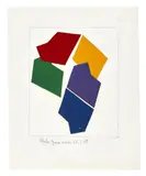 Composition, 1985 by René Roche, Collage sur papier, sold Sep 2017