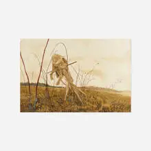 Yesterday's Scarecrow by John Chumley, watercolor on paper, sold Nov 2021