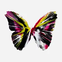 Butterfly Spin Painting by Damien Hirst, 2009, acrylic on paper, sold Aug 2021