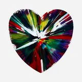 Heart Spin Painting by Damien Hirst, 2009, acrylic on paper, sold Aug 2021