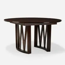 Dining table by Paul Frankl, c. 1965, lacquered mahogany, sold Aug 2021