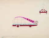 Trois maquettes pour Stop by Félix Aublet, 1953, Crayon et gouache sur papier. (taches et salissures, déchirures en marge), sold Nov 2017