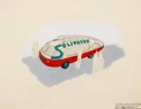 Maquette pour Solitaire by Félix Aublet, 1954, Gouache sur papier, sold Nov 2017