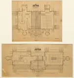 Cinq plans du train routier Astra 1952 by Félix Aublet, Crayon et encre sur papier et papier calque, sold Nov 2017