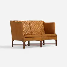 sofa, model 4035 by Kaare Klint, 1929, Niger goatskin, Cuban mahogany, brass, sold Oct 2018