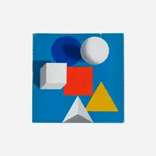 50 Years Bauhaus exhibition catalog by Herbert Bayer, 1969, printed paper, sold Aug 2018
