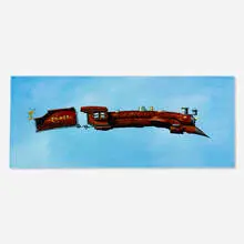 American Flyer (Comet) by Robert Rasely, 1998, oil on board, sold Nov 2020