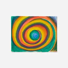 Untitled by Theo Hios, 1970, gouache on paper, sold Aug 2018