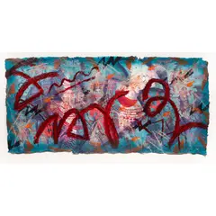 Untitled by Angelita Surmon, mixed media on handmade paper, sold Oct 2026
