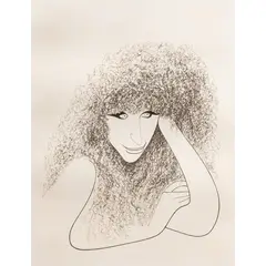 Barbara Streisand by Al Hirschfeld, etching, sold Oct 2026