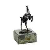 Caballo by Heriberto Juárez, bronze sculpture on marble base, sold Oct 2026