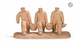 Le Retour des pêcheurs by François Méheut, Terre cuite, sold Oct 2026