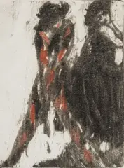 Arlequin et Colombine by Pierre Combet-Descombes, Monotype en deux couleurs, sold Oct 2026