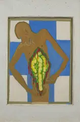 Personnage au ventre ouvert by Marcel Avril, Gouache sur carton, possiblement signée en bas à droite et contresignée au dos du montage, sold Oct 2026
