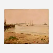 View Across Gravesend Bay to Seagate by Thomas Satterwhite Noble, 1905, oil on canvas, sold Sep 2020