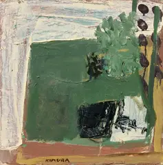 BAIN A L'OMBRE D'UN ARBRE by Chuta Kimura, 1984, Huile sur toile, sold Apr 2016
