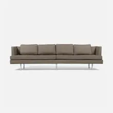 sofa, model 4907A by Edward Wormley, 1956, upholstery, chrome-plated brass, sold Aug 2017