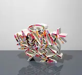 ZENOY EXTRUSION by Zenoy, 2015, Peinture aérosol et acrylique sur résine pleine, sold Feb 2016
