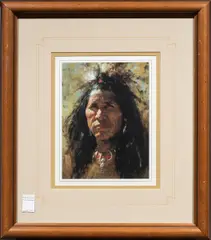 Untitled by Howard Terpning, lithograph, sold Oct 2026
