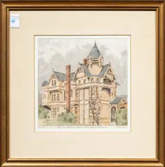 The Haas-Lilienthal House by Peter Garbera, etching, sold Oct 2026