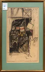 New York by Max Pollak, etching, sold Oct 2026