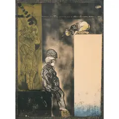 The Tower of Babel by Jose Luis Cuevas, 1972, lithograph with gold foil, sold Oct 2026