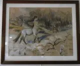 Femme centaure jouant de l'aulos by Édouard Doigneau, Aquarelle sur papier datée et signée, sold May 2020