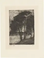 Sonnenuntergang am Grunewaldsee by Lesser Ury, 1924, Radierung auf Bütten, sold Aug 2026