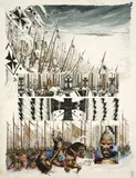 Requiem Chevalier vampire - Tome 6 by Olivier Ledroit, Encre de Chine et acrylique sur papier la première planche de cet album publié en 2011 aux éditions Nickel Productions. , sold Nov 2016