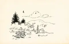 Sibylline by Raymond Macherot, Crayon et encre de Chine pour un dessin représentant Sibylline. Signé., sold Nov 2016