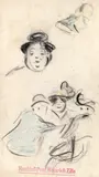 Figurenstudien by Heinrich Zille, Farbkreide auf Papier, sold May 2011