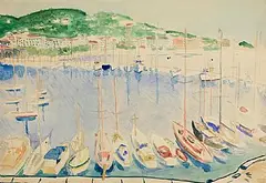 Côte d'Azur by Gerard Dillon, watercolour on paper, sold Oct 2026