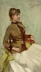 A French Girl by John Lavery, 1887, oil on panel, sold Oct 2026