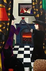 Halloween Lovers by John Shinnors, oil on canvas, offered Oct 2026