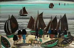 Awaiting the Catch by Markey Robinson, oil on board, sold Oct 2026