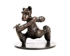 Bear with Spinner by Patrick O'Reilly, 2003, unique bronze - 1/1, sold Oct 2026