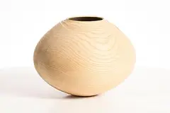 Carved Vessel by Liam Flynn, 2001, ash, sold Oct 2026