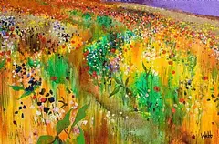 Edge of the Cornfield by Kenneth Webb, oil on canvas, sold Oct 2026