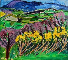 View from Mount Leinster by Elizabeth Cope, oil on board, sold Oct 2026