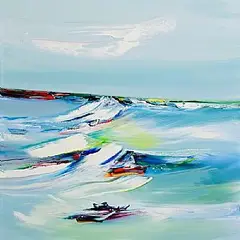 Sherkin Seas, North of Studio by Majella O'Neill Collins, 2025, oil on canvas, sold Oct 2026