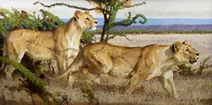 Closing the Distance by Bob Kuhn, acrylic on masonite, sold Sep 2017