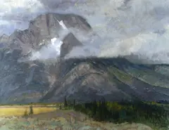 Misty Mount Moran by Skip Whitcomb (1948- ) by Skip Whitcomb, pastel on paper, sold Sep 2021