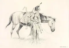 When Peace Was by Robert Freeman (1946- ) by Robert Freeman, ink on paper, sold Feb 2022